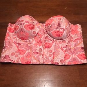 Bebe piped bustier SZ6, Floral